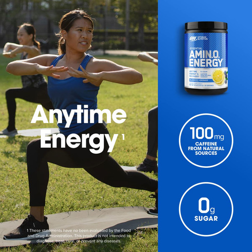 Pré-treino Optimum Nutrition Amino Energy Blueberry Lemonad - Imagem 4