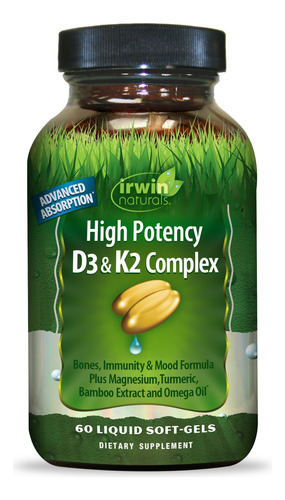 Suplemento Irwin Naturals De Alta Potência Mega D3 E K2+ Tur - Imagem 4
