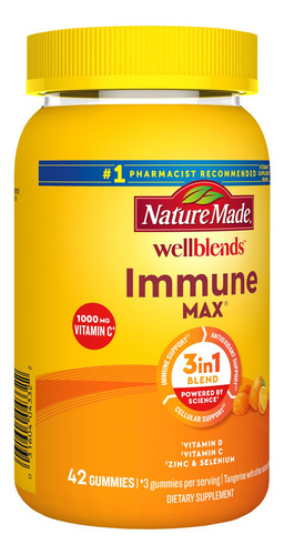 Suplemento Nature Made Wellblends Immunemax Gummies 42 Unida - Imagem 7