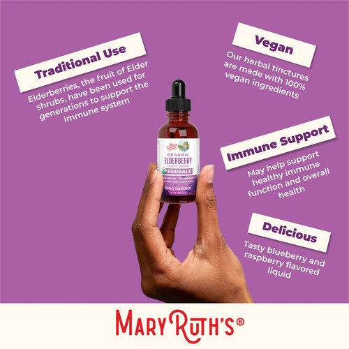 Suplemento De Xarope De Sabugueiro Maryruth's Organic 30ml D - Imagem 9