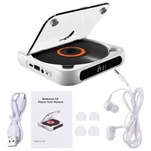 Leitor De Cd Leitor De Música Portátil Rádio Fm Desktop Cd B