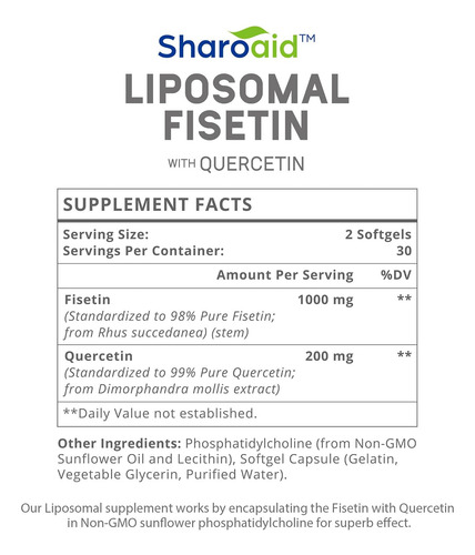Fisetina Lipossomal Sharoaid Com Suplementos De Quercetina 1 - Imagem 6