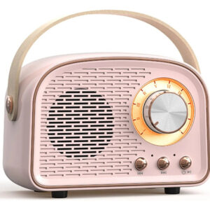 Alto-falante Bluetooth Retro, Mini Alto-falante Com Rádio Fm