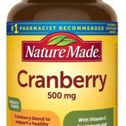 Suplemento De Cranberry Nature Made 500 Mg Com Vitamina C Pa