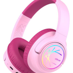 Fones De Ouvido Bluetooth Iclever Bth18 Kids Led Lights Pink