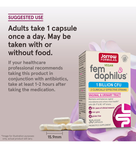 Suplemento Jarrow Formulas Fem-dophilus 30 Cápsulas Vegetais - Imagem 7
