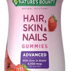 Cabelo, Pele, Unhas, 6000mcg Nature Bounty 140 Gomas