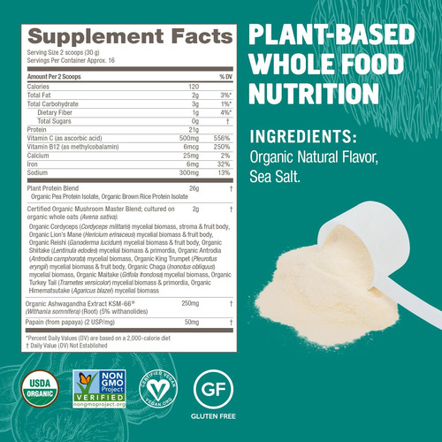 Om Mushroom Superfood Master Blend Proteína À Base De Planta - Imagem 5