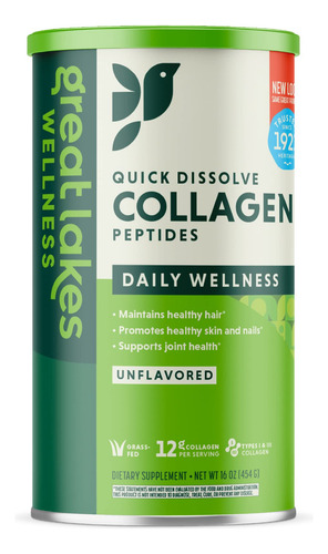 Peptídeos De Colágeno Em Pó Great Lakes Wellness 473ml Unfla - Imagem 3