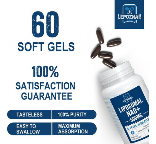 Suplemento Lepoznan Lipossomal Nad+ 500 Mg Com Trans-resvera - Imagem 7