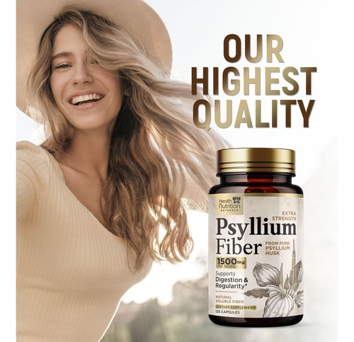 Cápsulas De Casca De Psyllium De Alta Absorção, Suplemento D - Imagem 9