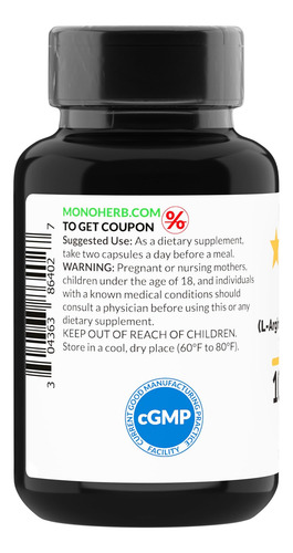 Monoherb Aakg - L-arginina Alfa-cetoglutarato - 1000 Mg - 90 - Imagem 4