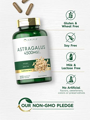 Suplemento Carlyle Astragalus Root Capsules 4500 Mg 200 Unid - Imagem 4