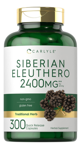 Suplemento Carlyle Siberian Eleuthero 2400mg 300 Cápsulas
