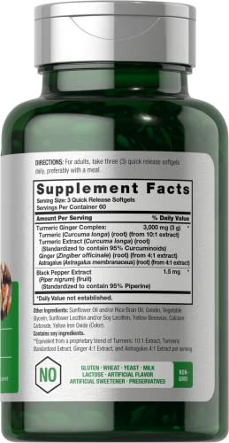 Suplemento Horbaach Turmeric Ginger 3000 Mg 180 Cápsulas Gel - Imagem 9