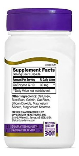 Cápsulas De 30 Mg Co Q10 Do Século 21, Contagem De 45 - Imagem 6