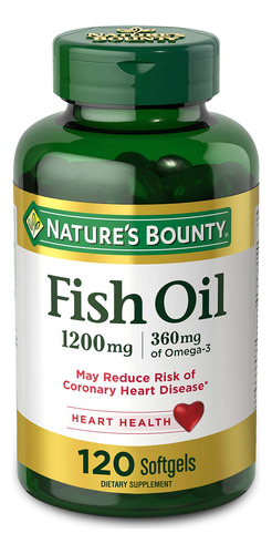 Suplemento Nature's Bounty Óleo De Peixe Omega 3 1200 Mg 120