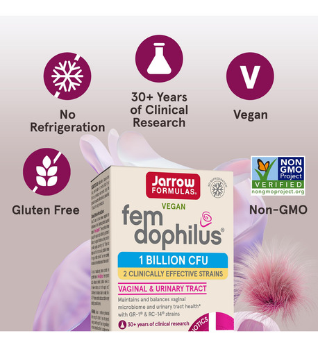 Suplemento Jarrow Formulas Fem-dophilus 30 Cápsulas Vegetais - Imagem 5