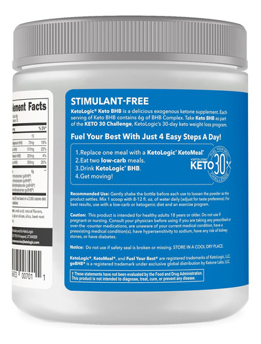 Ketologic Keto Bhb (sabor A Morango E Kiwi) 30 Doses -... - Imagem 3