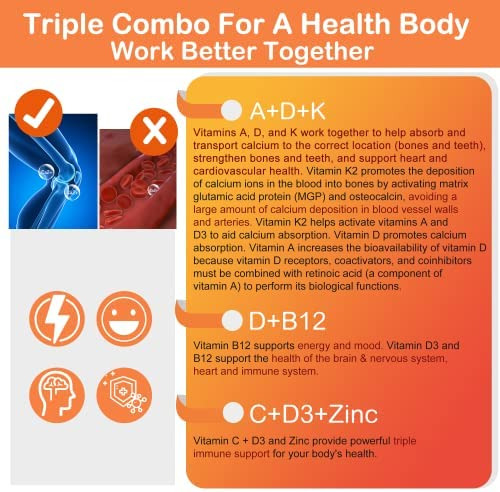 Vitamina Adk Sem Açúcar + Gomas B12 Para Adultos - Fornecim - Imagem 3