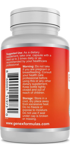 Genex Formulas Berberina Hcl 500mg (90 Cápsulas) | Poderoso - Imagem 6