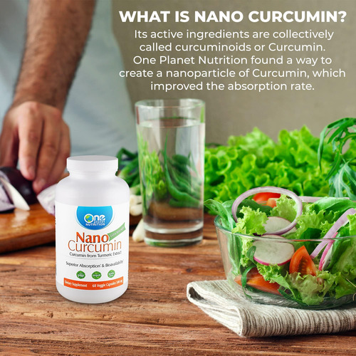 One Planet Nutrition Nano Curcumin 500 Mg, Suplementos Solúv - Imagem 8