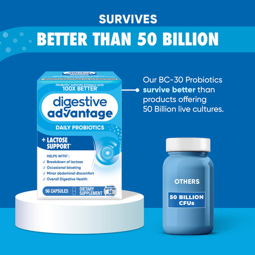 Suplemento Digestive Advantage Lactose Support 96 Comprimido - Imagem 4