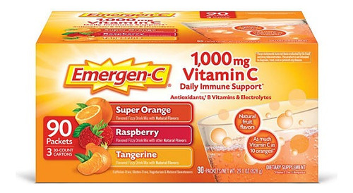 Emergen C Super Energy Boost Vitamina C 1000 Mg 90 Pacotes