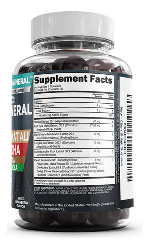 Gommias Terramineral Shilajit Com Moss Sea Irlandês Tongkat - Imagem 7