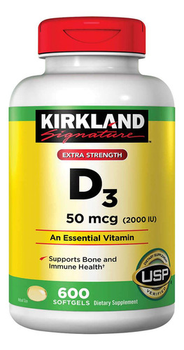 Vitamina D3 Extra Straight 2000iu 600 Cápsulas Gelatinosas
