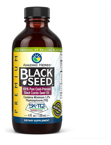 Suplemento De Óleo De Semente Preta Amazing Herbs Premium 12