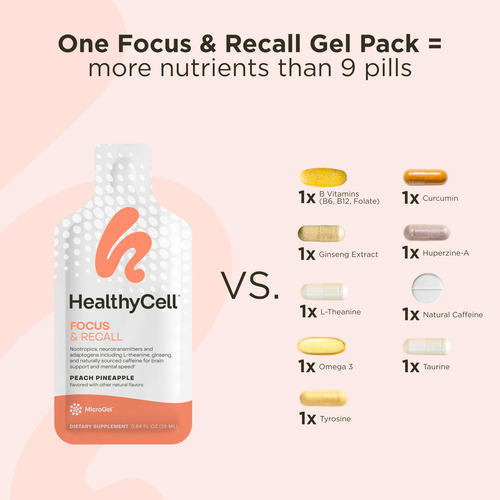 Suplemento Healthycell Focus + Recall Liquid Gel, Pacote De - Imagem 6