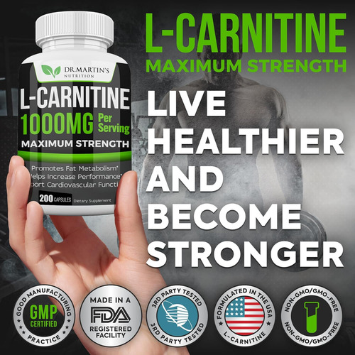 Dr. Martin's Nutrition Extra Strength L-carnitine - 200 C... - Imagem 5