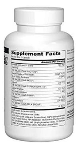 Source Naturals Enzimas Essenciais Em Cápsulas Vegetarianas, - Imagem 3