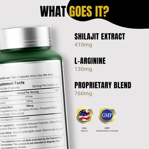 Flynew Shilajit Ultra Ótima Potência, Energia E Vitalidade, - Imagem 4