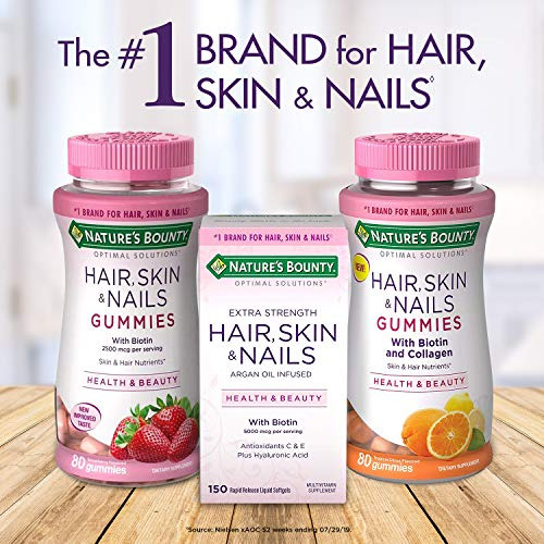 Suplemento De Gomas Para Cabelo, Pele E Unhas Nature's Bount - Imagem 5