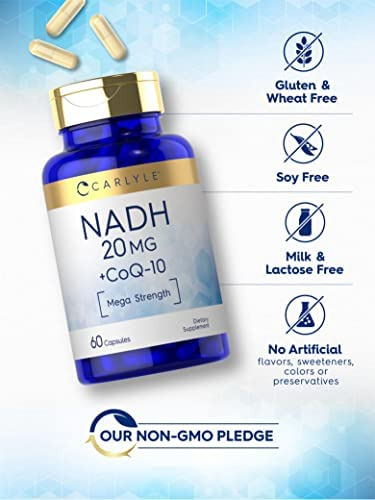 Suplemento Carlyle Nadh 20mg | Com Coq10 | 60 Cápsulas | Me - Imagem 4