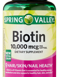Biotina 10.000 Mcg Spring Valley 120 Cápsulas Gelatinosas