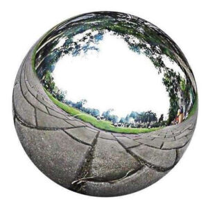 2x Aço Inoxidável Espelho Polonês Bola Oca Redonda Bola