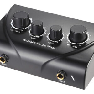 Mixer Echo Mixer Estéreo Com Som De Karaokê Portátil Dual