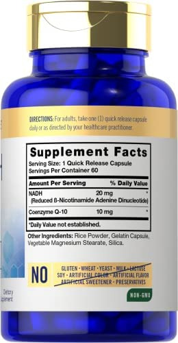 Suplemento Carlyle Nadh 20mg | Com Coq10 | 60 Cápsulas | Me - Imagem 2