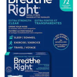 Tiras Nasais Breathe Right Extra Strength Clear 72 Ct