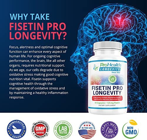 Prohealth Fisetin Pro Longevity (60 Cápsulas) - Suporta Funç - Imagem 3