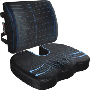 Almofada De Cadeira Fortem Orthopaedic Memory Foam Black Vel