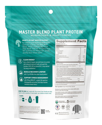 Om Mushroom Superfood Master Blend Proteína À Base De Planta - Imagem 2