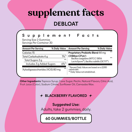 Gummies Lemme Debloat Digestive & Gut Health 60 Unidades - Imagem 5