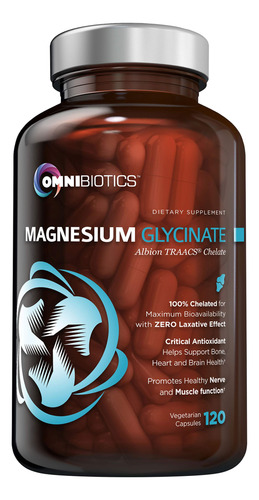 Suplemento De Glicinato De Magnésio Omnibiotics 200 Mg 120 C