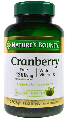 Nature"s Bounty Cranberry Concentrado De Mirtilo - 250 Un