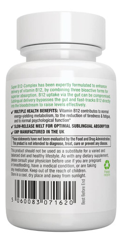 Suplemento Igennus Healthcare Nutrition Super B12 Complex - Imagem 7