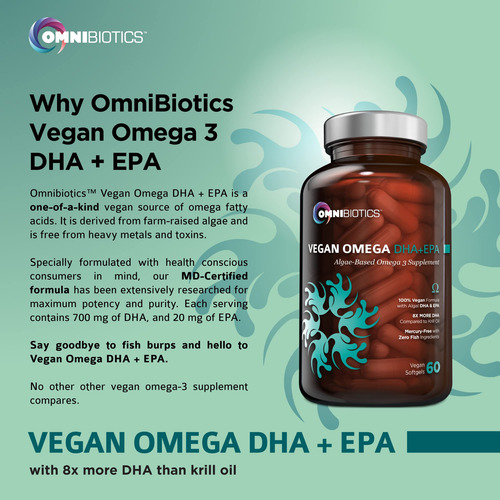 Suplemento Omnibiótico Vegano Omega Dha+epa Prenatal Dha W/ - Imagem 4